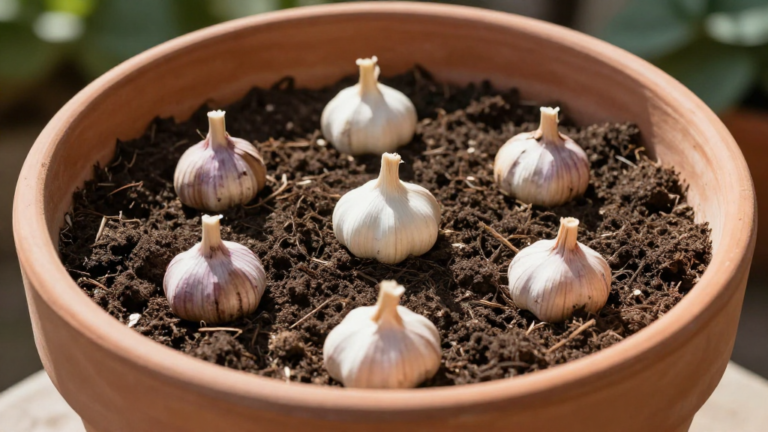 best-soil-mix-recipe-for-growing-garlic-in-containers-featured