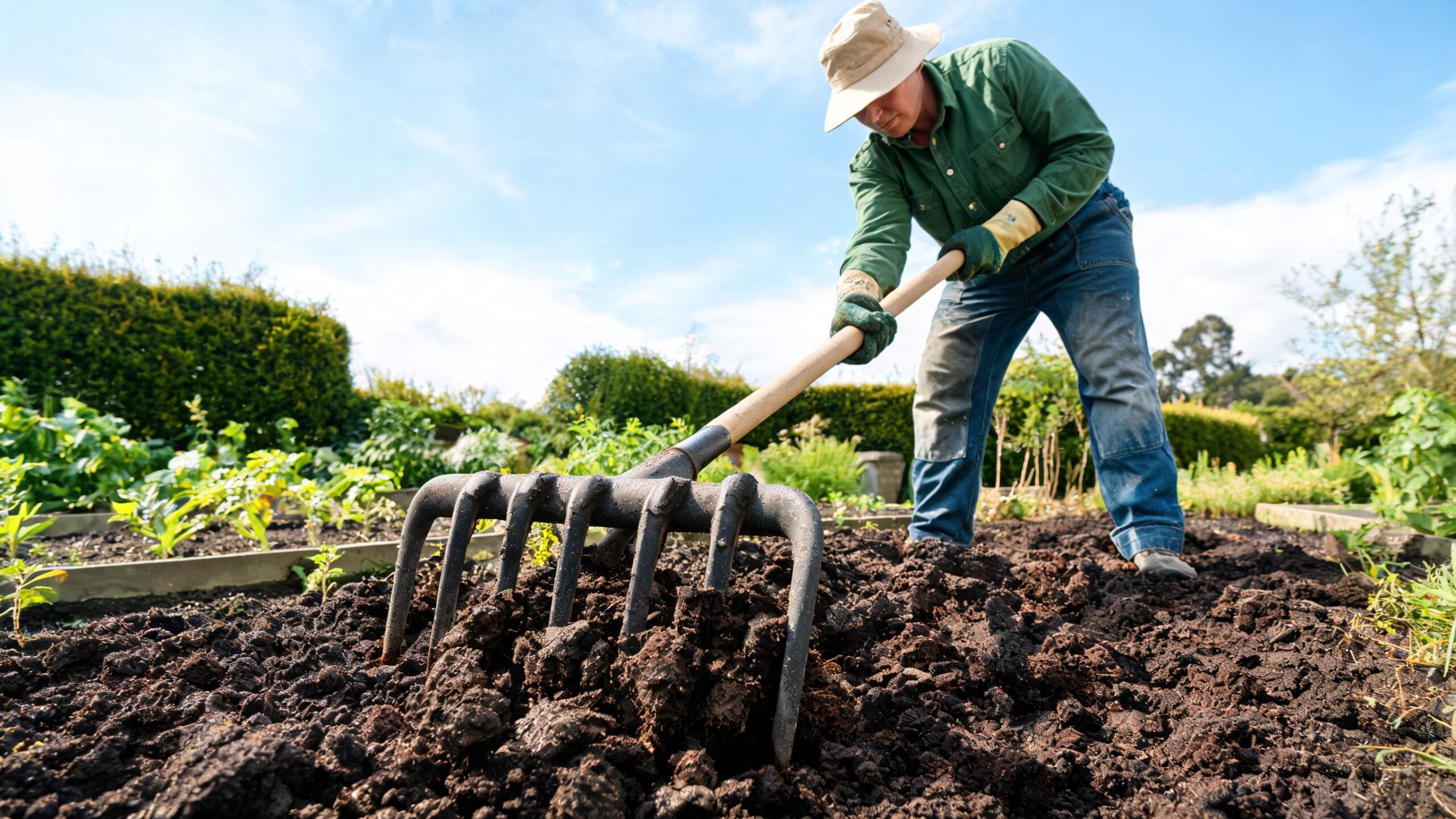 preparing garden soil for spring